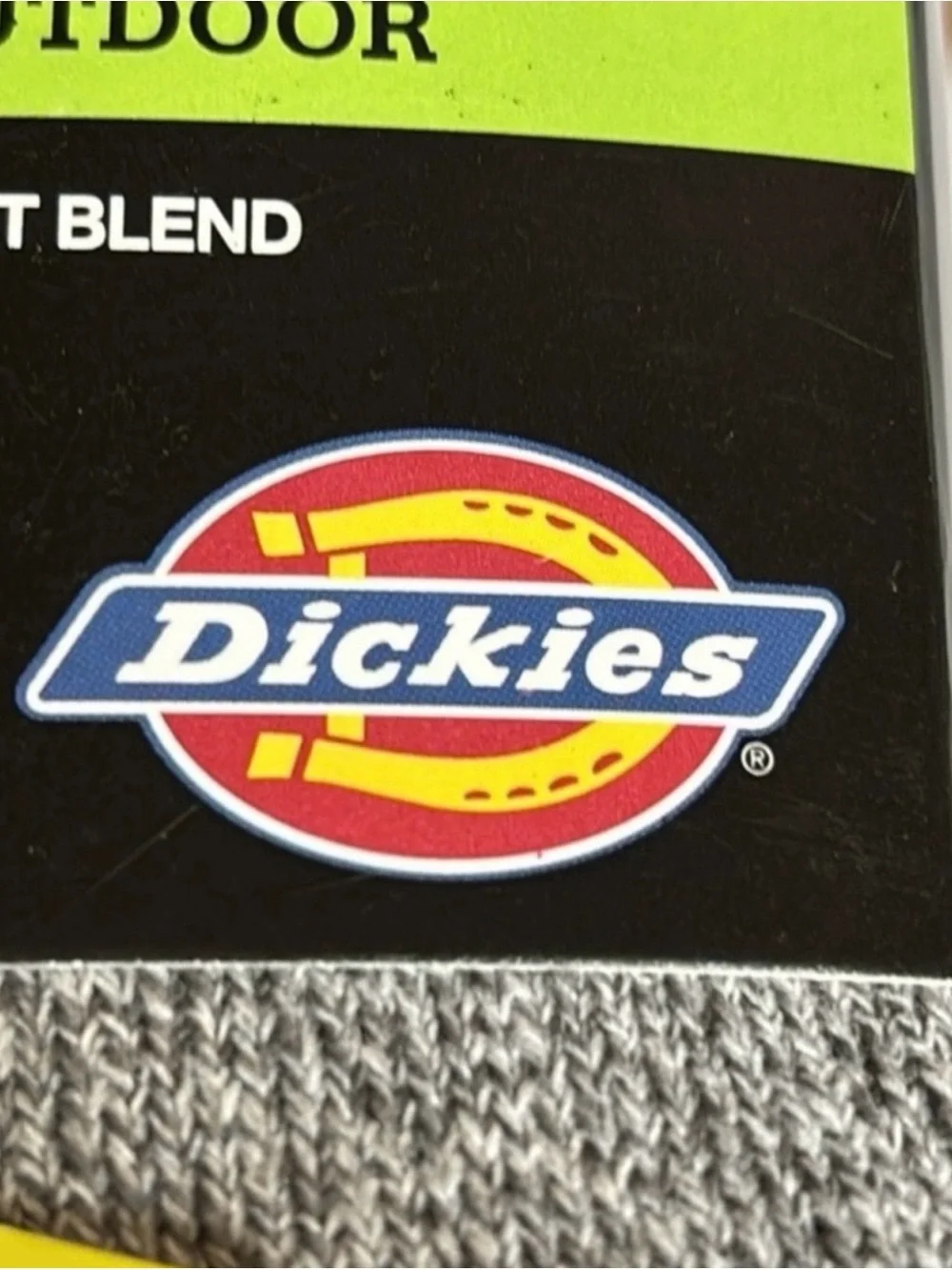 New Dickies Socks Men’s 4 Pair Performance Outdoor Mid-Weight Casual Socks Gray